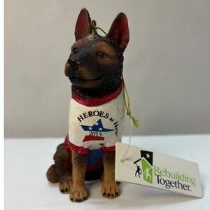 Sears Heroes at Home 2013 German Shepherd Dog Ornament Rebuilding Together NWT